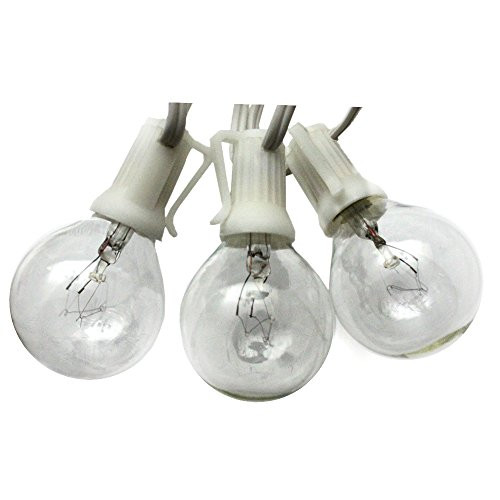 Globe Light Strand White 25ft - Wedding Lights G40 Globe Lights