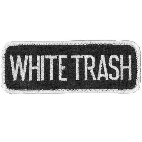Hot Leathers White Trash Patch -4 Width x 2 Height-