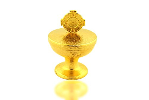 Deluxe First Communion Gold Tone Chalice for Rosary 3" Tall Deluxe First Communion Gold Tone Chalice for Rosary 3" Tall