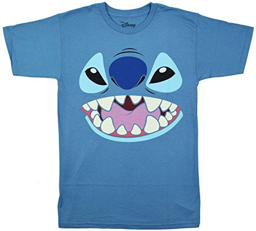 Disney Lilo and Stitch Big Face Costume T-Shirt -Small  Stitch Slate-