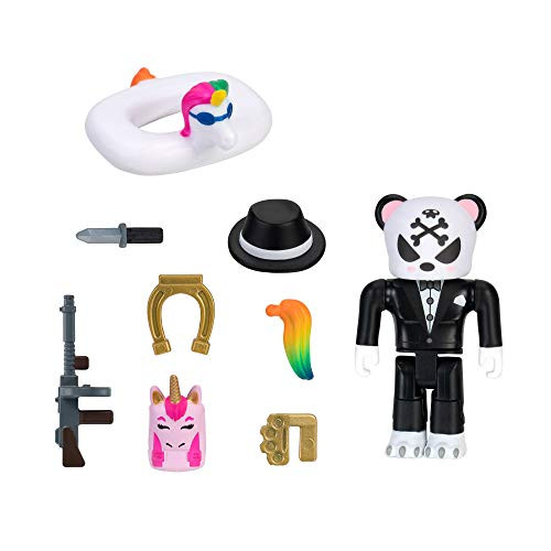 Roblox Avatar Shop Series Collection - Rare Complicated Unicorn Gangster Panda Figure Pack -Includes Exclusive Virtual Item-
