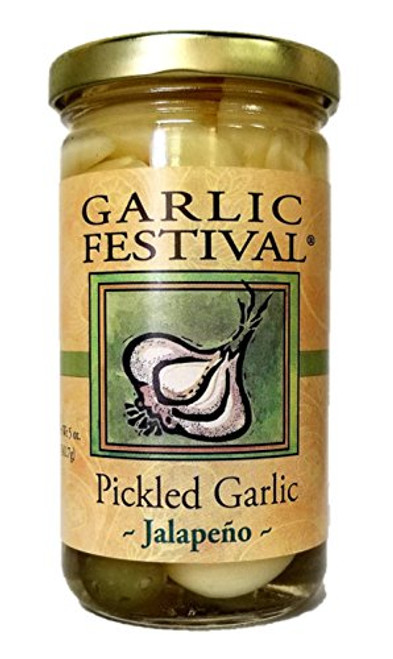 Garlic Festival Foods Jalapeno Pickled Garlic 8 oz-