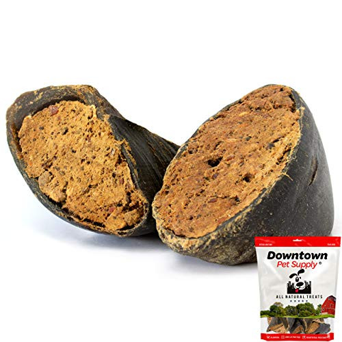 Downtown Pet Supply USA Stuffed Cow Hooves Dog Treat  Long Lasting Dental Hoof Chews  100 Natural Free Range Beef -Stuffed  10 Pack-