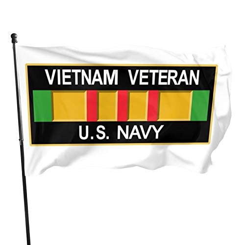 Vietnam Veteran U-S Navy 3x5 Foot Flag Outdoor Flag 100 Single-Layer Translucent Polyester 3x5 Ft Flag