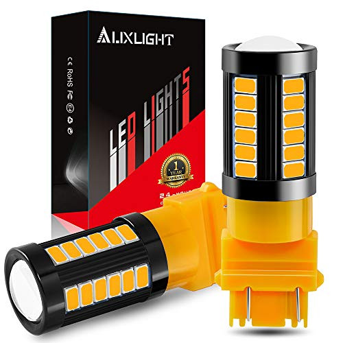 AUXLIGHT 3157 3156 T25 3056 4157 1400 Lumens Super Bright Low Power LED Light Bulbs Replacements for Turn Signal Blinker Parking Lights and Side Marke