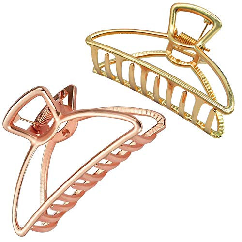 2Pcs Metal Hair Claw Clips Large Hair Clips For Thick Hair Barrette Jaw Clamp Styling Hollow Non-slip Hair Accessories for Women girls Hair Catch Jaw 2Pcs Metal Hair Claw Clips Large Hair Clips For Thick Hair Barrette Jaw Clamp Styling Hollow Non-slip Hair Accessories for Women girls Hair Catch Jaw
