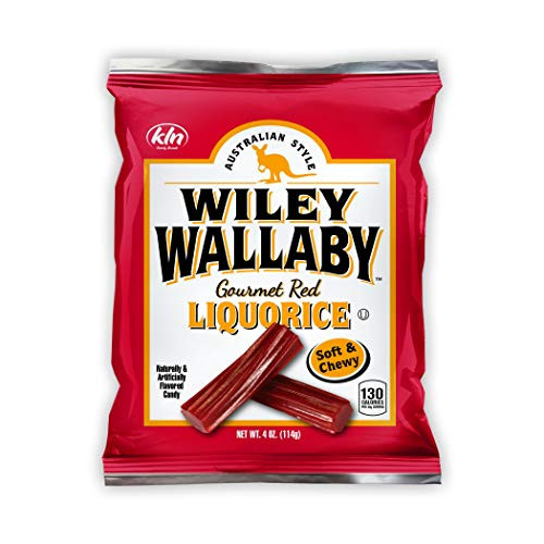 Wiley Wallaby Classic Red Licorice  4 Ounce Bags  16 Count