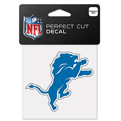 WinCraft NFL Detroit Lions 63045011 Perfect Cut Color Decal  4 x 4  Black