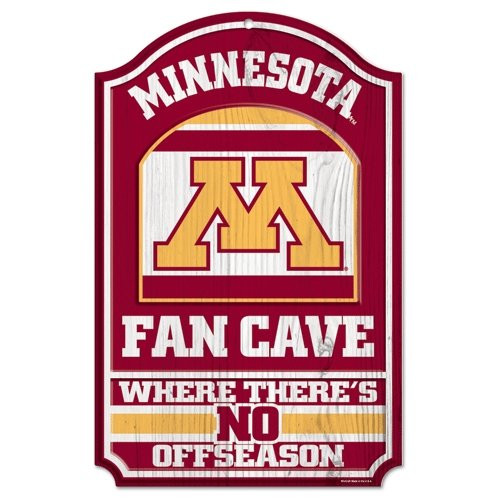 WinCraft NCAA University of Minnesota 84623012 Wood Sign  11 x 17  Black