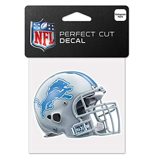 WinCraft NFL Detroit Lions 95361010 Perfect Cut Color Decal  4 x 4  Black
