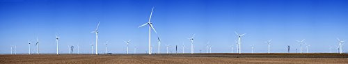 Posterazzi Wind turbines in a Field Against Blue Sky Kansas City Jackson County Missouri USA Poster Print  -49 x 9-  Varies