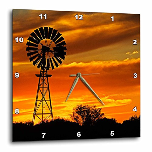 3dRose DPP-76305-1 Windmill  Oodnadatta Track  Outback  Australia-AU01 DWA2443-David Wall-Wall Clock  10 by 10-Inch
