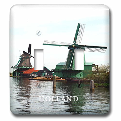 3dRose lsp-80432-2 Windmills In Holland Double Toggle Switch