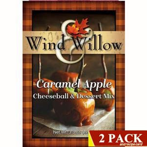 Wind and Willow Gourmet Sweet Cheeseball and Dessert Mix 2-Packs -Seasonal Harvest Caramel Apple Dessert Mix-
