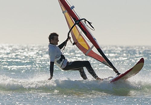 Posterazzi Windsurfing Los Lances Beach Tarifa Spain Poster Print -18 x 12- Posterazzi Windsurfing Los Lances Beach Tarifa Spain Poster Print -18 x 12-