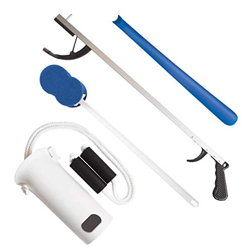 Rehabilitation Advantage Economy 4 Piece Hip/Knee/Back Replacement Kit Sock Aid, Reacher, Shoehorn, Sponge Rehabilitation Advantage Economy 4 Piece Hip/Knee/Back Replacement Kit Sock Aid, Reacher, Shoehorn, Sponge