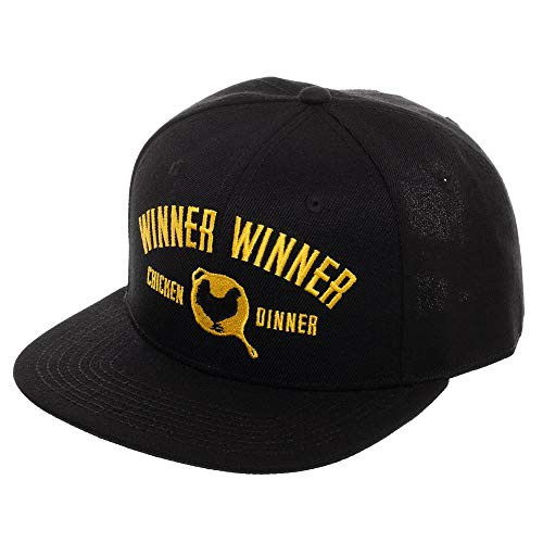 PUBG Winner Winner Winner Chicken Dinner Snapback Hat Black