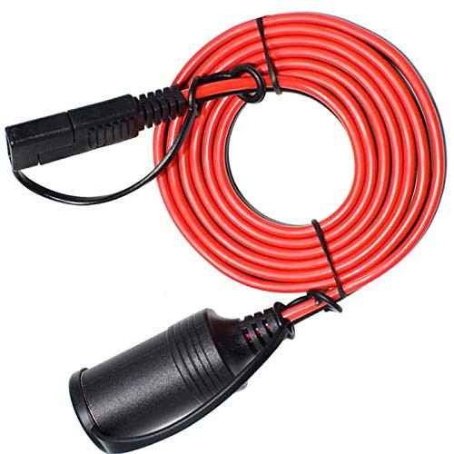 LIXINTIAN SAE to 12V Female Cigarette Lighter Socket Adapter Cable  with SAE 2 Pin Quick Release Disconnect Connector Plug?14 AWG Heavy Duty Extension
