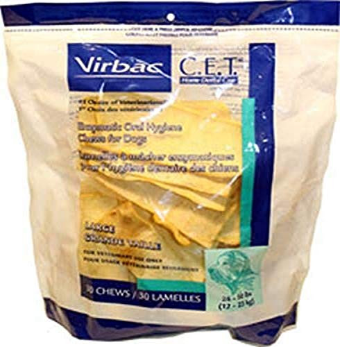 Virbac C-E-T- Enzymatic Oral Hygiene Dog Chews Medium 11-25 lb 30 Count