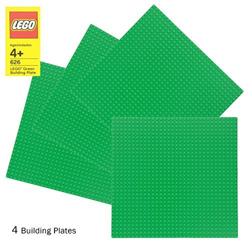 LEGO Green Baseplate 626 -10 x 10- Set of 4