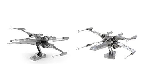 Metal Earth Fascinations Star Wars 3D Model Kits Classic X-Wing and Poe Dameron X-Wing - 2pc Bundle