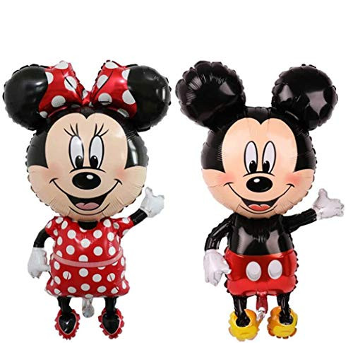 LALIFE 45 Inch Giant Jumbo Size Mickey Mouse Character Foil Balloon Minnie Mouse Balloons for Kids Birthday Party Decoration LALIFE 45 Inch Giant Jumbo Size Mickey Mouse Character Foil Balloon Minnie Mouse Balloons for Kids Birthday Party Decoration