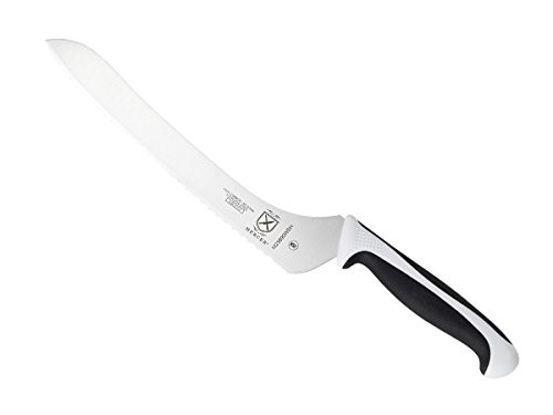 Mercer Culinary Millennia 9-Inch Offset Wavy Edge Bread Knife  White