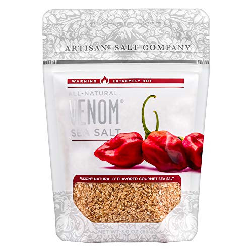 SaltWorks Natural Fusion Venom Flavored Sea Salt  Artisan Zip-Top Pouch  3 Ounce