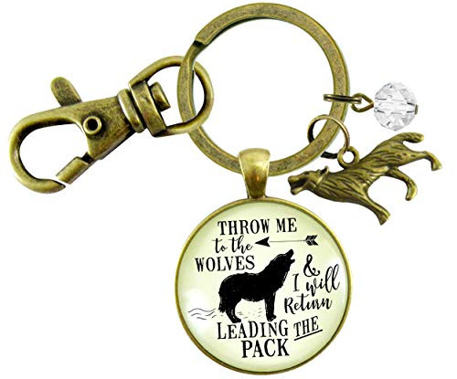 Gutsy Goodness Wolf Keychain Throw Me To The Wolves Leading Pack Tribal Survivor Medallion Jewelry Gutsy Goodness Wolf Keychain Throw Me To The Wolves Leading Pack Tribal Survivor Medallion Jewelry