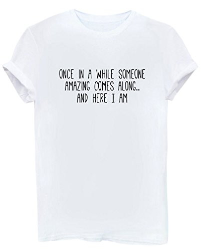 BLACKMYTH Womens Graphic Funny T Shirt Cute Tops Teen Girl Tees White XX-Large