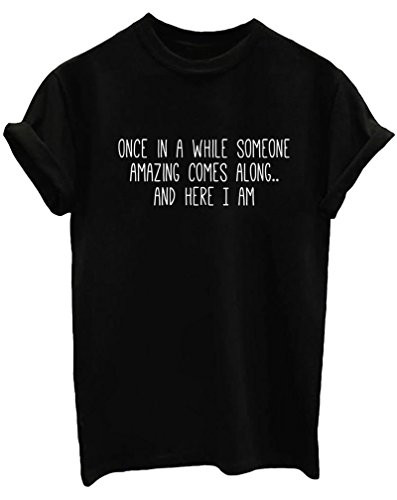 BLACKMYTH Womens Graphic Funny T Shirt Cute Tops Teen Girl Tees Black XX-Large