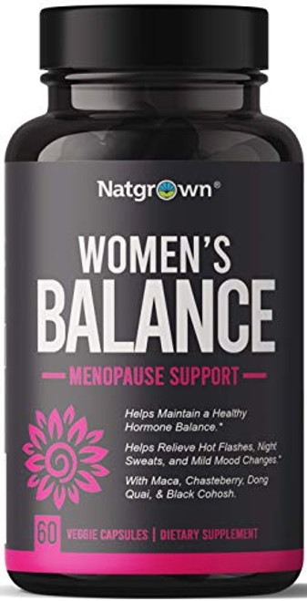 Womens Balance - Hormone Balance for Women Menopause Relief Supplement with Maca Root - Vitex - Dong Quai - Black Cohosh Menopause Support Complex - Womens Balance - Hormone Balance for Women Menopause Relief Supplement with Maca Root - Vitex - Dong Quai - Black Cohosh Menopause Support Complex -