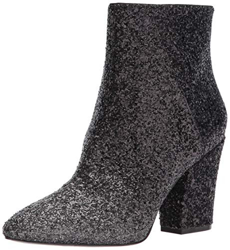 NINE WEST Womens Savitra Synthetic Ankle Boot  Silver  5