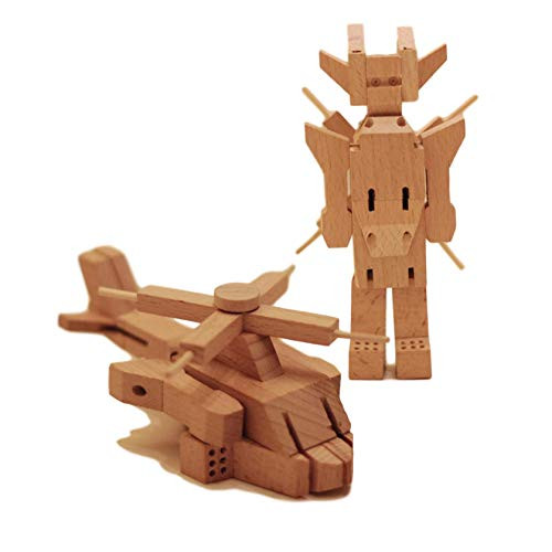 Bamloff WooBot - Wooden Robot Transforms into a Helicopter
