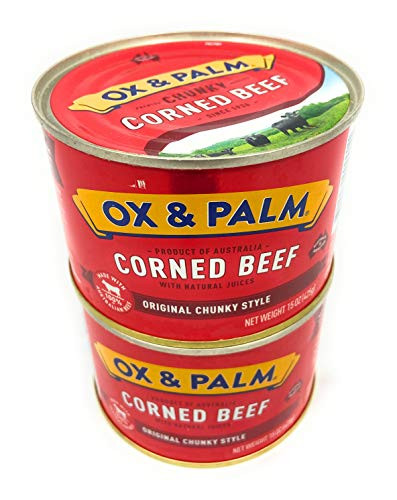 2 Packs Ox and Palm Corned Beef with Juices 15oz Ea