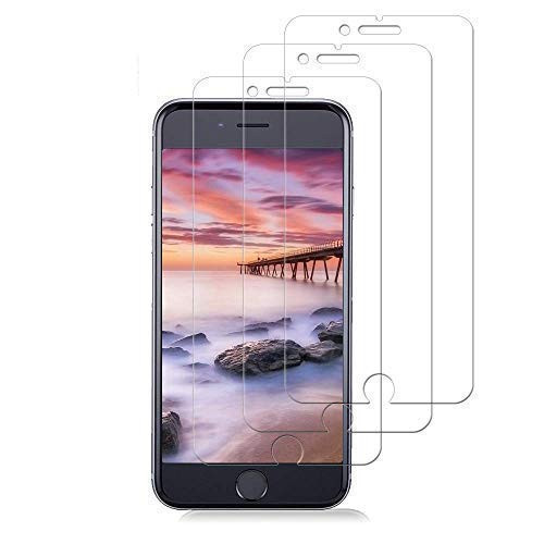 -3 Pack- iPhone SE-9-8-7-6S and iPhone6 Glass Screen Protector Guidit Tempered Glass Screen Protector -No Bubbles--9H Hardness- Compatible with iPhone
