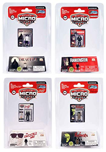 Worlds Smallest Mego Horror Micro Action Figures  -Bundle of 4-