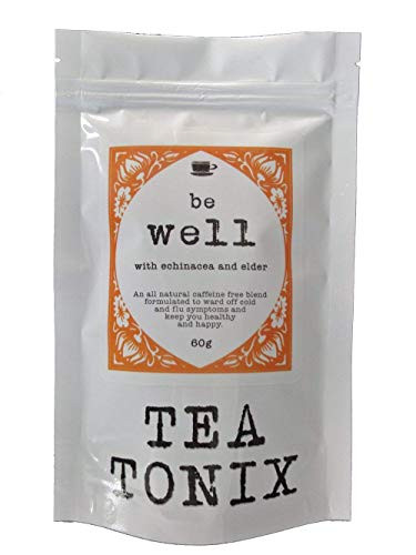 BE Well Cold and Flu Tea with Echinacea  Elder  Ginger  and Goldenseal 60g - to Help Boost Immunity and Get You Through The Cold Season