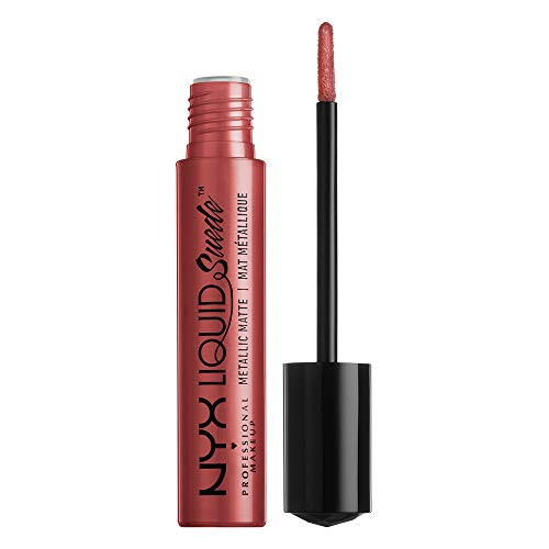 NYX PROFESSIONAL MAKEUP Liquid Suede Metallic Matte Lipstick - Bella  Deep Reddish Copper