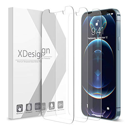 XDesign 3 Pack Screen Protector for iPhone 12 and iPhone 12 Pro 6-1-inch  Compatible with iPhone 12 and iPhone 12 Pro Tempered Glass Film with HD Clarit