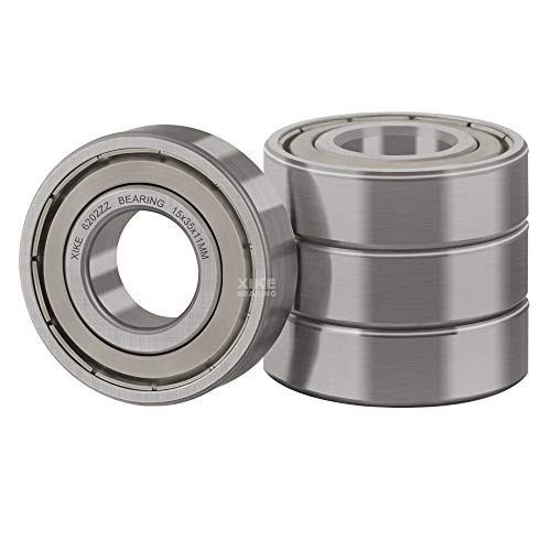 XiKe 4 Pcs 6202ZZ Double Metal Seal Bearings 15x35x11mm Pre-Lubricated and Stable Performance and Cost Effective Deep Groove Ball Bearings- XiKe 4 Pcs 6202ZZ Double Metal Seal Bearings 15x35x11mm Pre-Lubricated and Stable Performance and Cost Effective Deep Groove Ball Bearings-