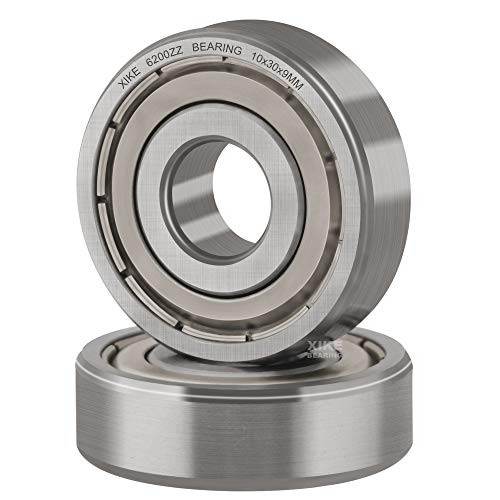 XiKe 2 Pcs 6200ZZ Double Metal Seal Bearings 10x30x9mm  Pre-Lubricated and Stable Performance and Cost Effective  Deep Groove Ball Bearings- XiKe 2 Pcs 6200ZZ Double Metal Seal Bearings 10x30x9mm  Pre-Lubricated and Stable Performance and Cost Effective  Deep Groove Ball Bearings-