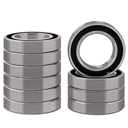 XiKe 10 Pcs 6009-2RS Double Rubber Seal Bearings 45x75x16mm Pre-Lubricated and Stable Performance and Cost Effective Deep Groove Ball Bearings- XiKe 10 Pcs 6009-2RS Double Rubber Seal Bearings 45x75x16mm Pre-Lubricated and Stable Performance and Cost Effective Deep Groove Ball Bearings-