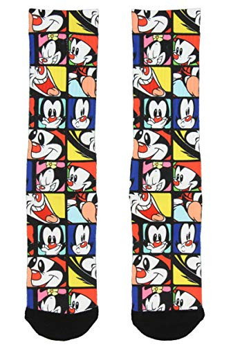 Warner Brothers Animaniacs Yakko Wakko Dot Character Sublimated Crew Socks