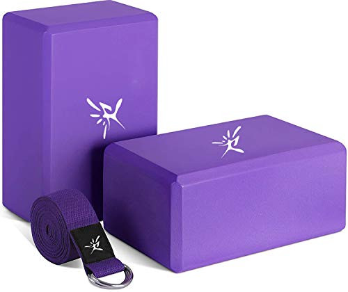 Risefit Yoga Blocks 2 Pack and Yoga Strap High Density Yoga Blocks 9x6x3 7-5FT Cotton Yoga Strap to Improve Strength Flexibility and Balance for Risefit Yoga Blocks 2 Pack and Yoga Strap High Density Yoga Blocks 9x6x3 7-5FT Cotton Yoga Strap to Improve Strength Flexibility and Balance for