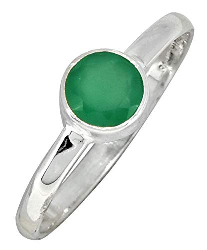 YoTreasure Green Onyx Solid 925 Sterling Silver Ring