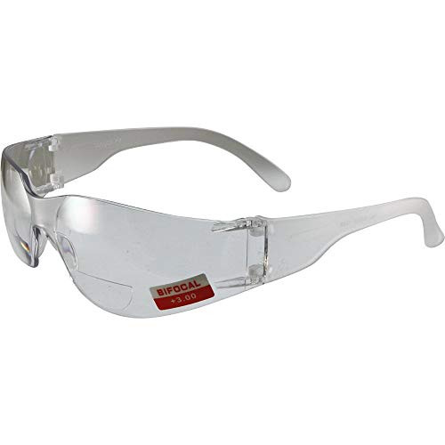 Global Vision Rider Bifocal Safety Motorcycle Riding Sunglasses Clear Frame Clear 3-0x Magnification Clear Lens Z87-1 Global Vision Rider Bifocal Safety Motorcycle Riding Sunglasses Clear Frame Clear 3-0x Magnification Clear Lens Z87-1