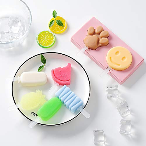 Norpro Frozen Ice Pop Maker with 24 Wooden Sticks -Smiley Face and Bear Paw-