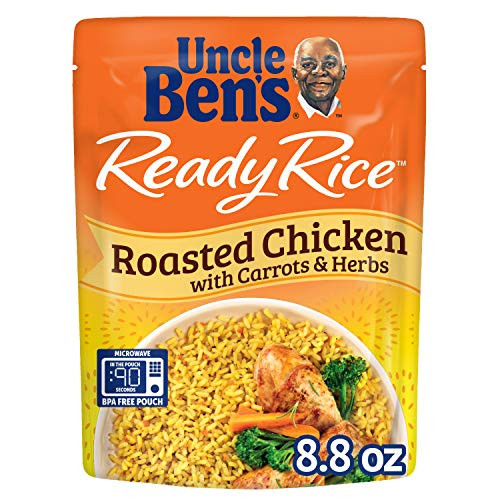 Uncle Bens Ready Rice Roasted Chicken Flavored Rice  Ready to Heat 8-8 Oz Pouches  Pack of 6