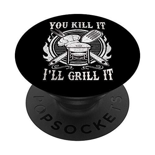 Funny Grilling Serious Cooking Outdoors Grilling Hunting Pro PopSockets Grip and Stand for Phones and Tablets
